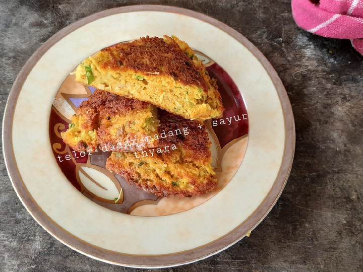 Resep Telor Dadar Padang + Sayuran, Lezat Sekali