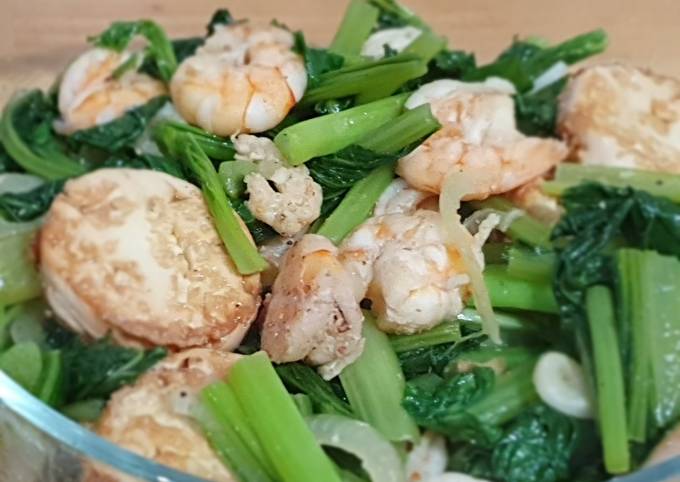 Resep Ca Sawi Hijau Tofu Udang Oleh Vitalis Dian Novitasari Cookpad