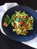 Strascinati with Arugula Pesto and Fresh Tomatoes