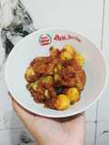 Tempe telur puyuh pete balado pedas manis