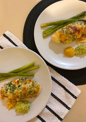 Foto resep Cheesy chicken veg with Avocados sauce (RENDAH KARBOHIDRAT)