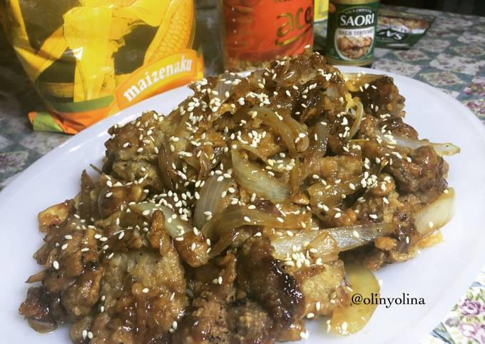 Beef Teriyaki (Daging Sapi Saus Teriyaki) ala @olinyolina