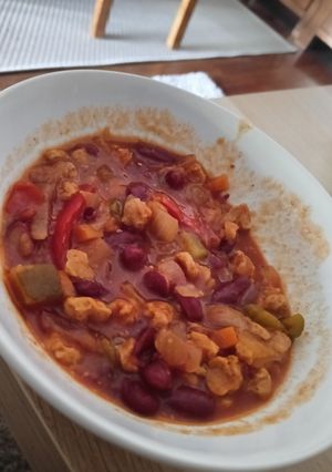 Una foto de Chili sin carne