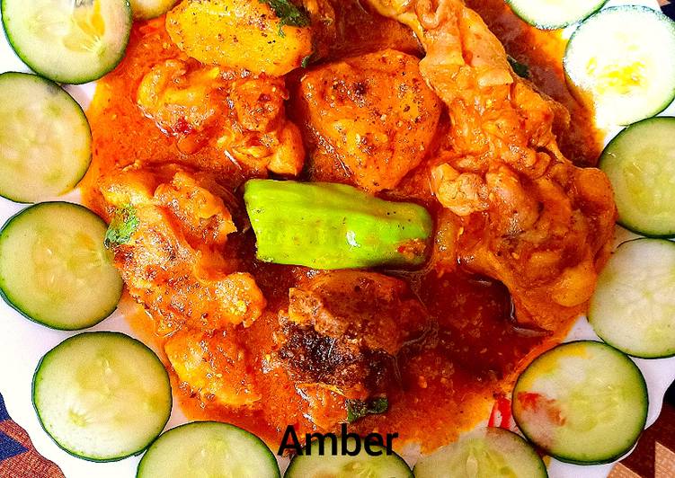 Recipe of Chicken potato salan in 31 Minutes for Family