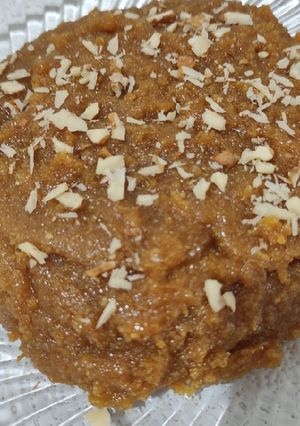 عکسی از دستور حلوا آرد ذرت🌽