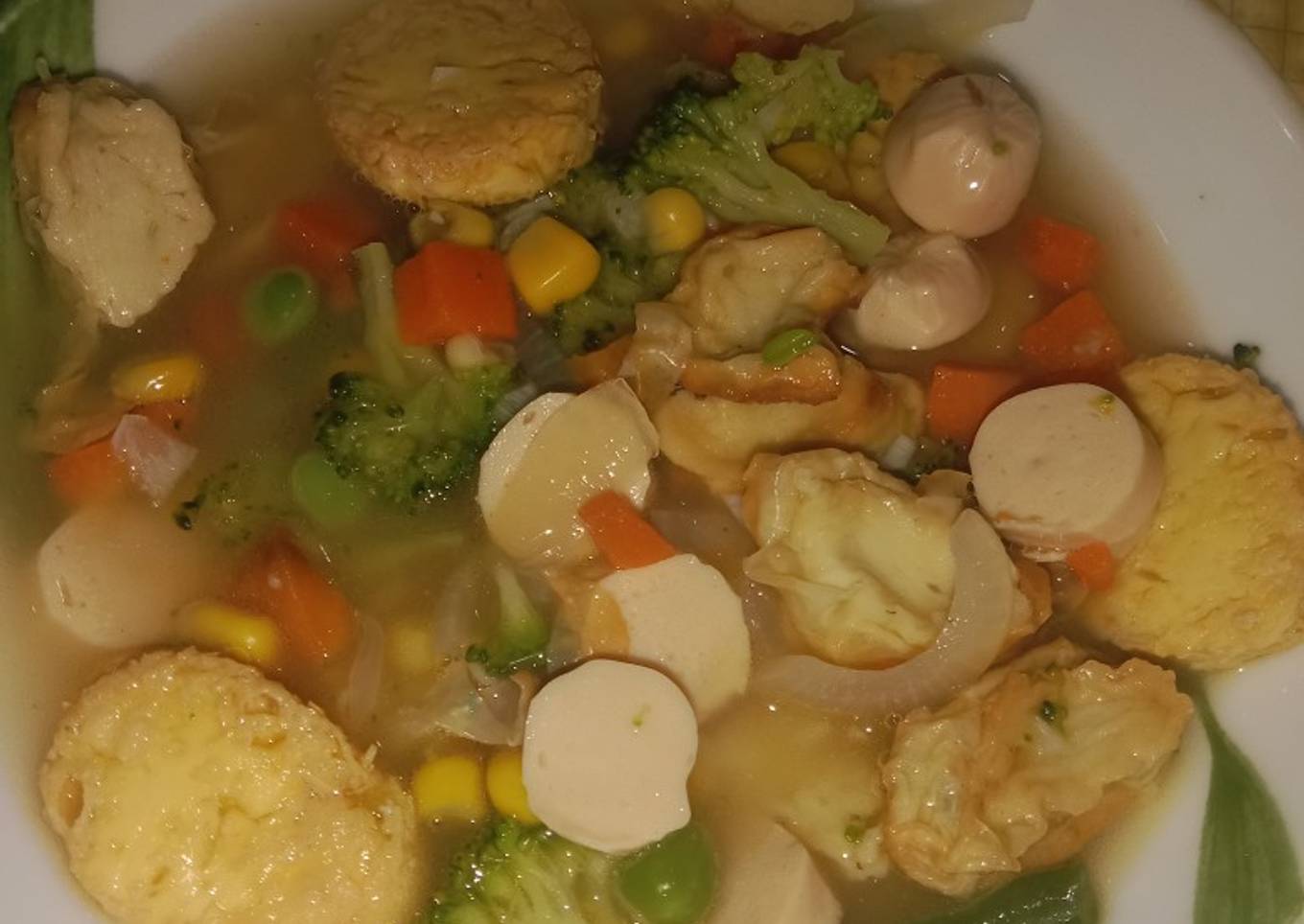 Simple Capcay Bumbu Racik Tofu Sosis Fish Roll