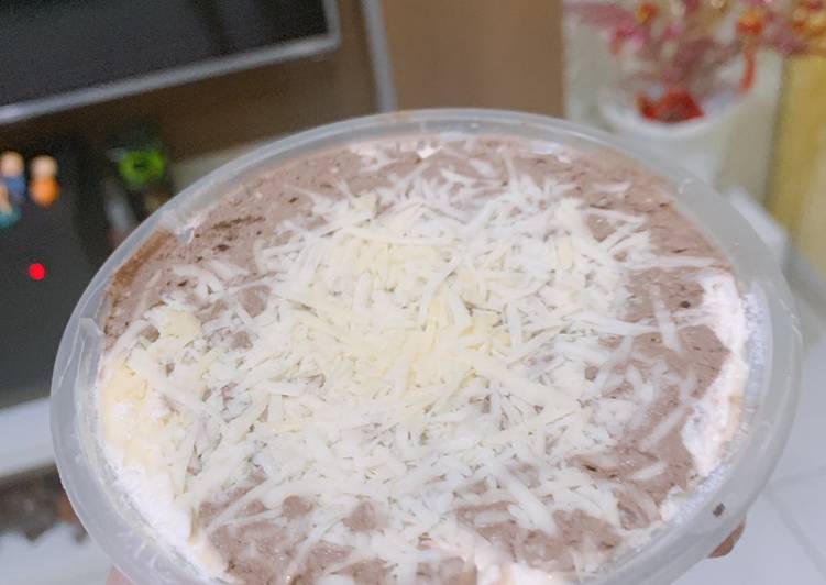 Bagaimana Menyiapkan Choco cheese cake non baked debm ketofy, Bisa Manjain Lidah