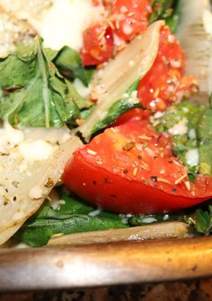 Une photo de Gratin de blettes, tomates....du jardin !