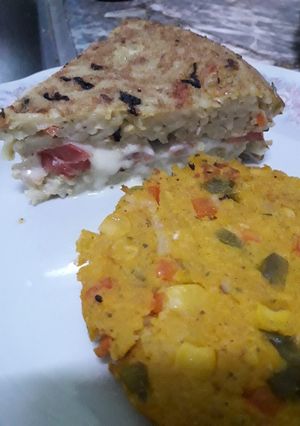 Una foto de Hamburguesa 🍔 de calabaza y choclo