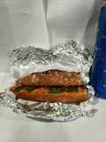 Bocadillo de moje con pimientos del padrón