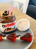 Brochetas de fresas y Nutella🍓