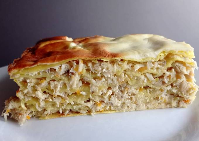 Рваный пирог из лаваша с курицей и сыром в духовке - пошаговый рецепт с фото ( просмотров)