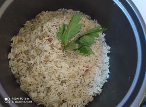 Una foto de Moro de gandules con coco fácil a mi estilo