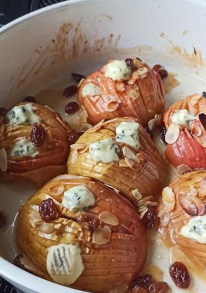 Une photo de Pommes façon hasselback