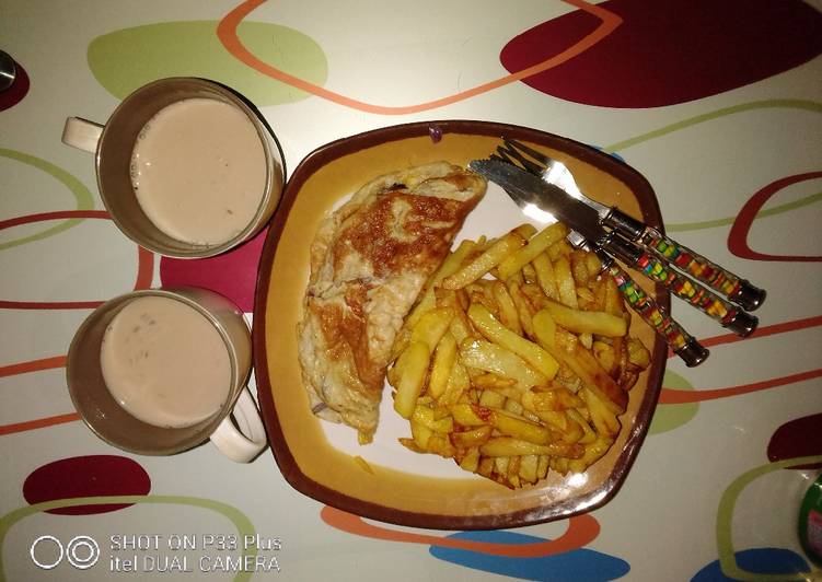 Recipe of Any-night-of-the-week Chips and egg | The Best Food|Simple Recipes for Busy Familie