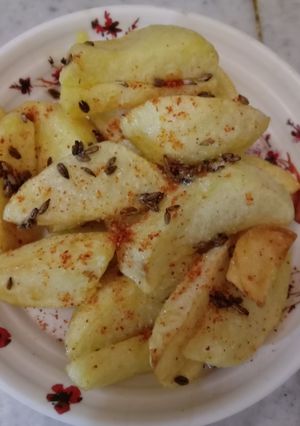 A picture of Cumin potatoes.