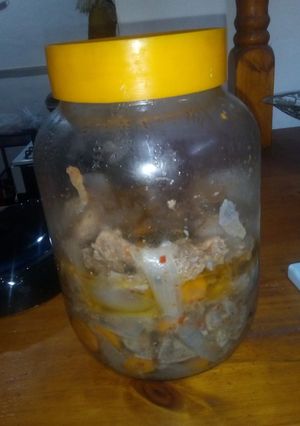 Una foto de Escabeche de chivo