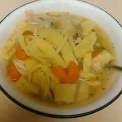 A picture of Chicken Noodle Soup (from scratch).