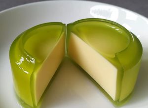 Hình của món Rau câu flan phô mai.