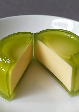 Hình của món Rau câu flan phô mai.