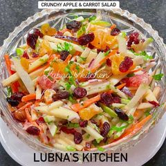 A picture of Crunchy Apple & Carrot Salad with Creamy Dressing:.