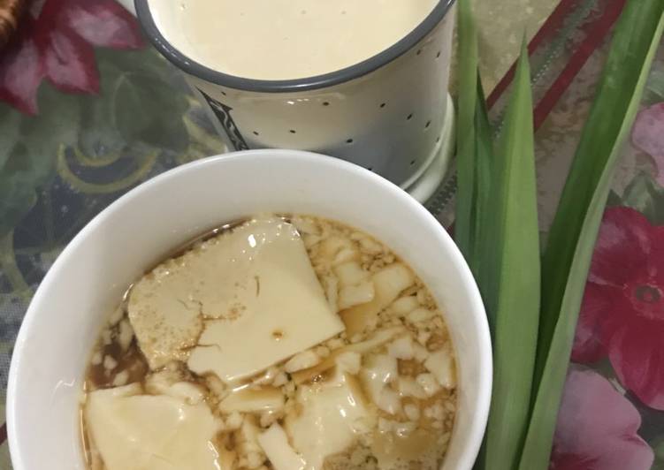 Resep Fresh soya milk &amp; kembang tahu (halwa) 🥛 Anti Gagal