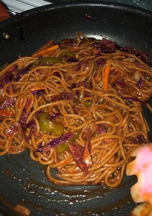 صورة لوصفة -مكرونه كانتون الصينيه 🥡🥢!