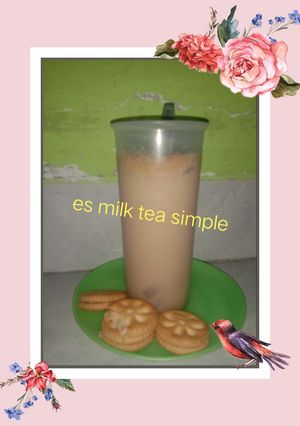 Foto resep Es milk tea simple
