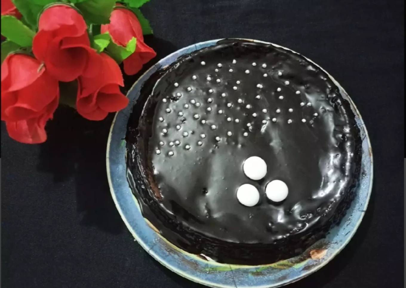 Dark Chocolate Ganash Cake