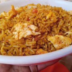A picture of Chinese fried rice.