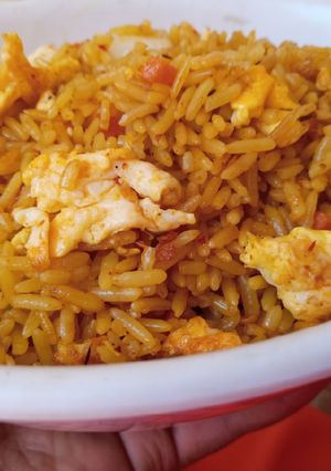 A picture of Chinese fried rice.