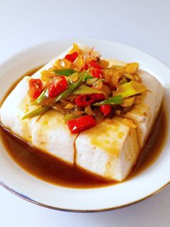 Foto resep Tahu Kukus Siram Kuah Kecap