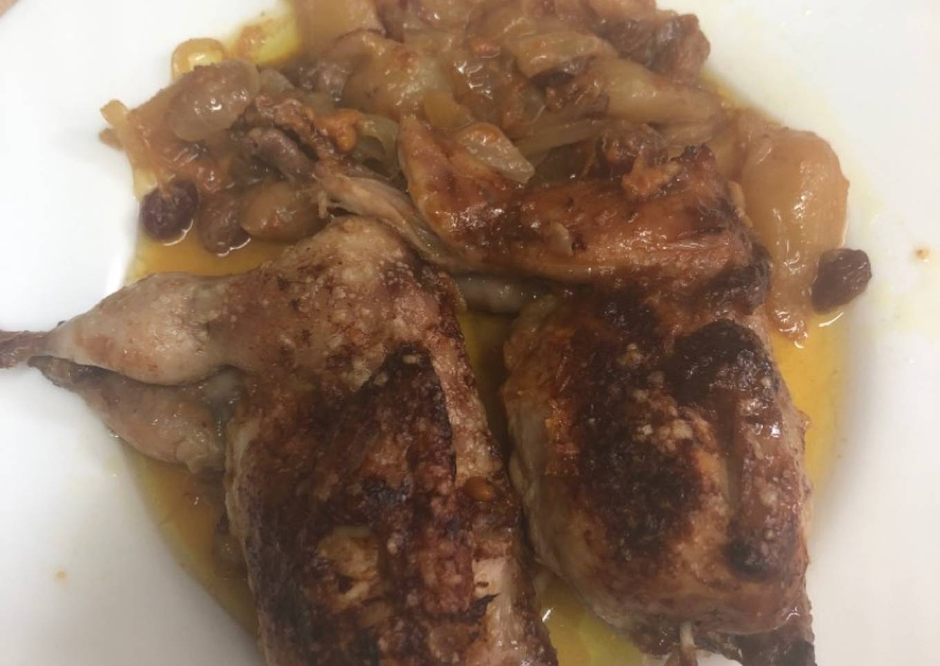 172. Codornices rellenas de foie con peras (principal carne)