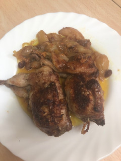 Una foto de 172. Codornices rellenas de foie con peras (principal carne)
