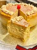 Tarta de queso cremosa con turrón de jijona