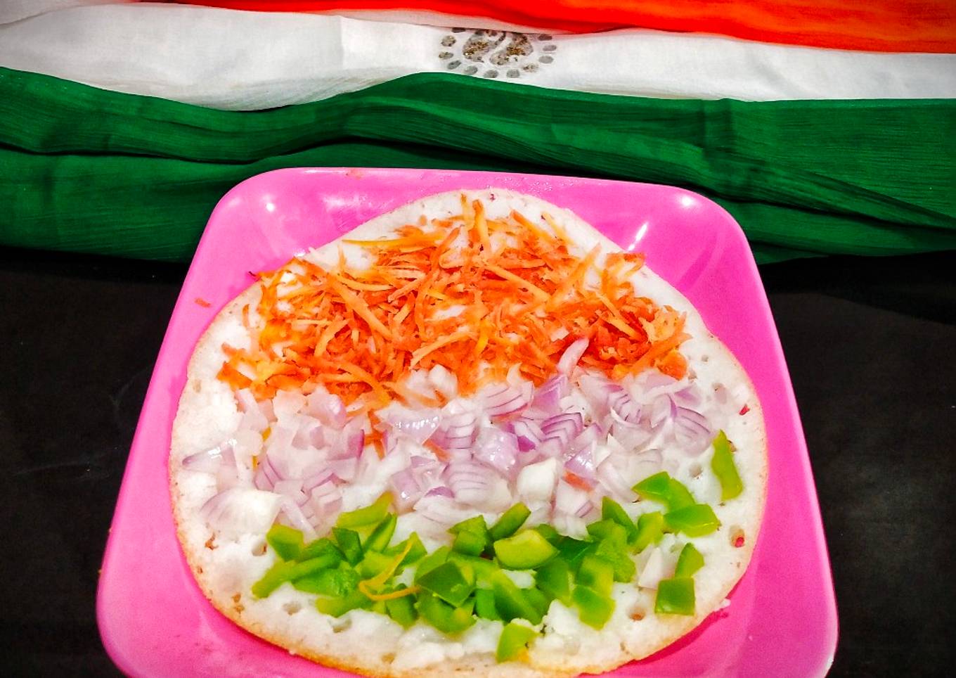 Tricolour Uttapam