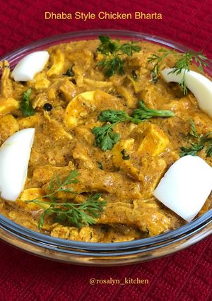 A picture of Dhaba Style Chicken Bharta.