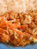 Mongolian Chicken Veggie Rice Toppings