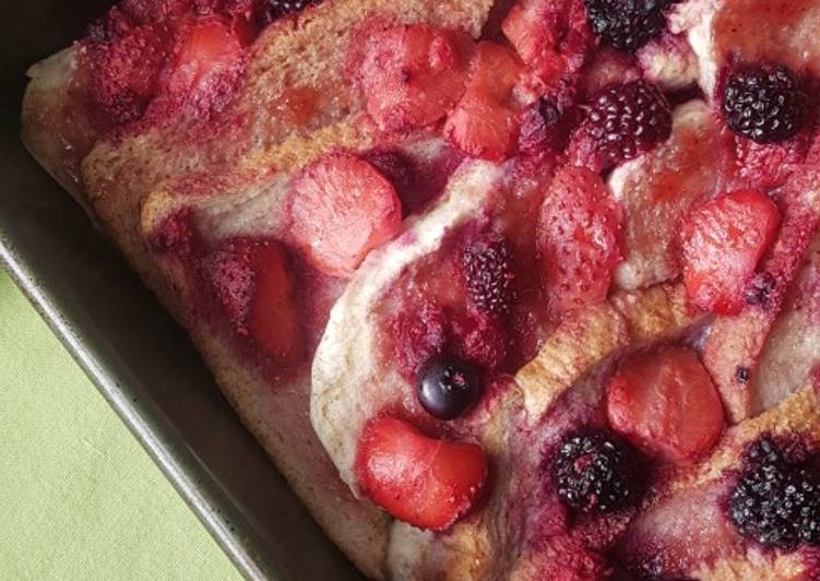 Dairy Free Berry Bread and Butter Pudding