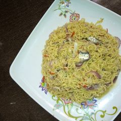 A picture of Indomie with sardine.