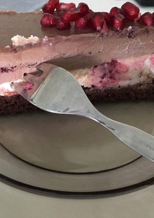 Málnás-csokis mousse torta recept fotója