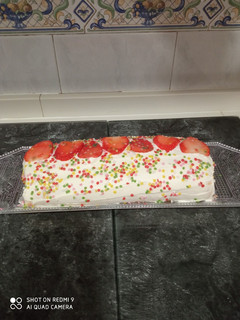 Una foto de Brazo de gitano de fresas