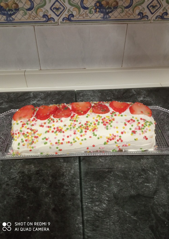 Una foto de Brazo de gitano de fresas