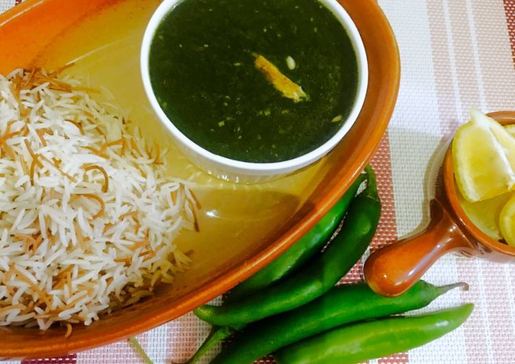 ملوخية ورز بالشعيرية