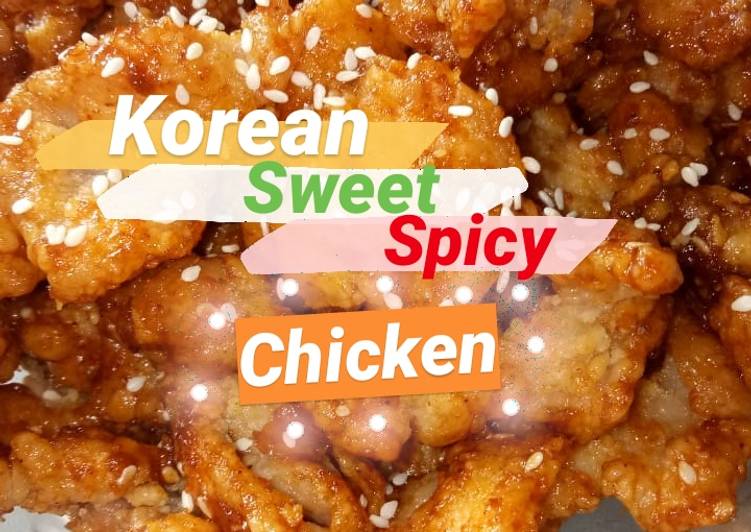 Langkah Mudah untuk Membuat Korean sweet spicy 🐔 chicken 🐔, Lezat Sekali