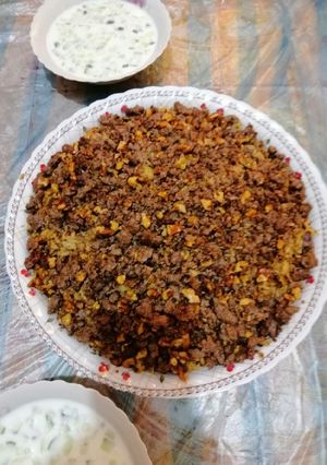 صورة لوصفة مقلوبة باللحمة
