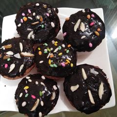 A picture of Chocolate filled donuts.