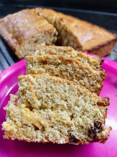 Una foto de Budín saludable con frutas