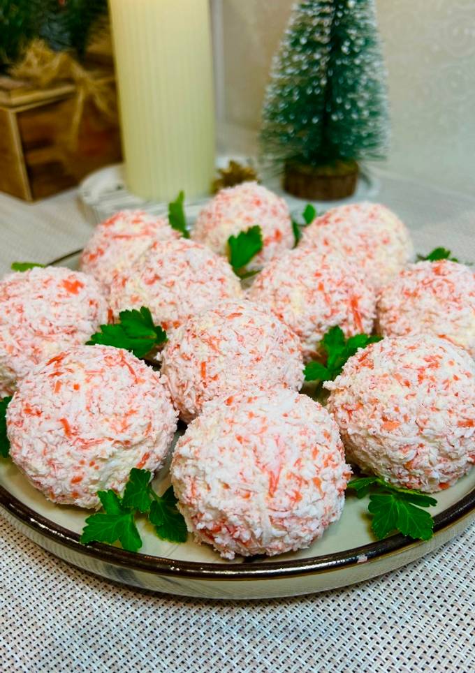 Крабові кульки з оливками