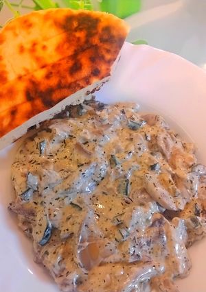 Gombás cukkinis ragu recept fotója